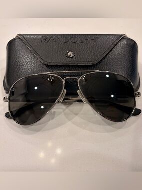 Randolph Aviator Sunglasses in Gunmetal - Excellent Condition